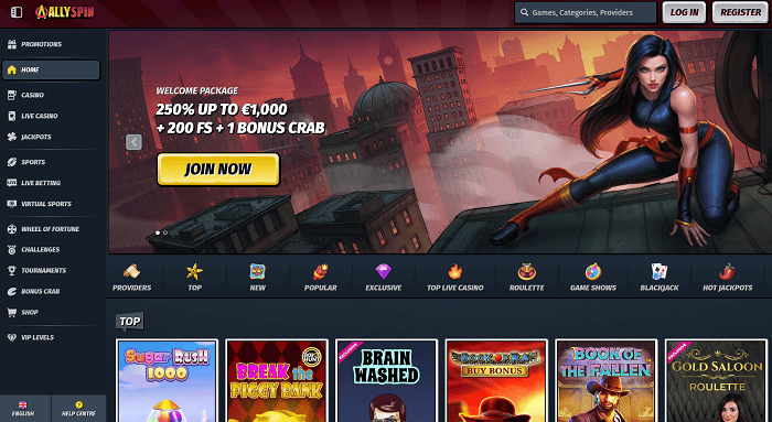 Allyspin Casino Bonus for New Players 